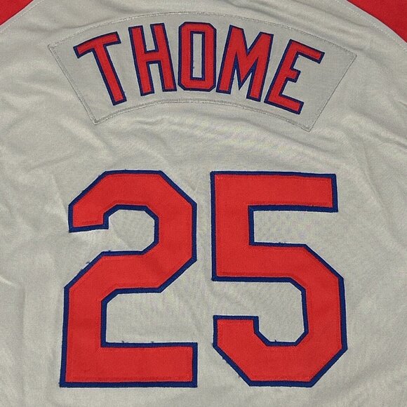 Philadelphia Phillies Jim Thome #25 Baseball Jersey Mens M Gray Nike Team MLB - Picture 8 of 12
